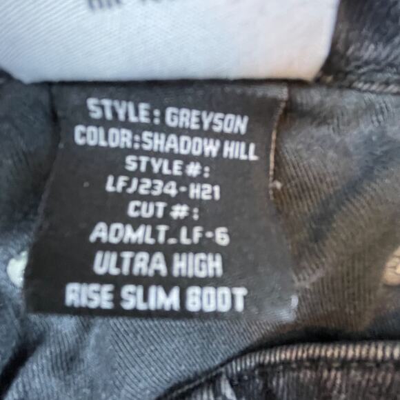 Lovers + Friends Greyson Slim Boot Jeans Womens 30‎ Shadow Hill Ultra High Rise - Picture 9 of 10